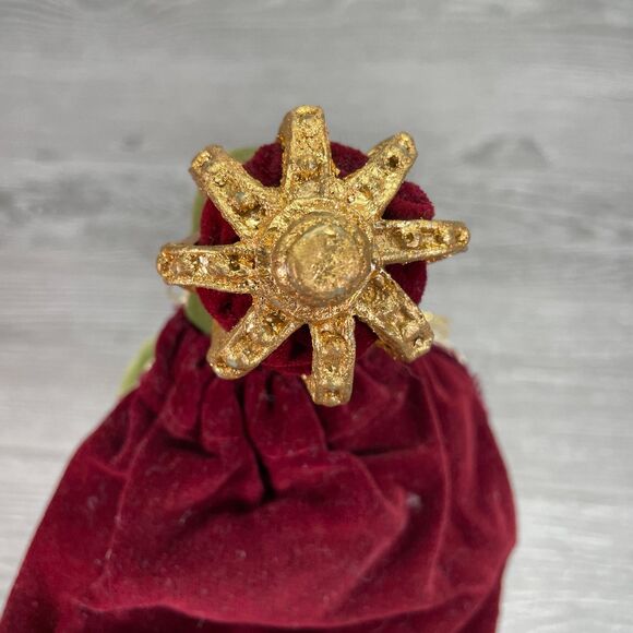 Mark Roberts Green Frog Prince King 9" Decorative Stuffed Plush Velvet Red Cape - Picture 11 of 12